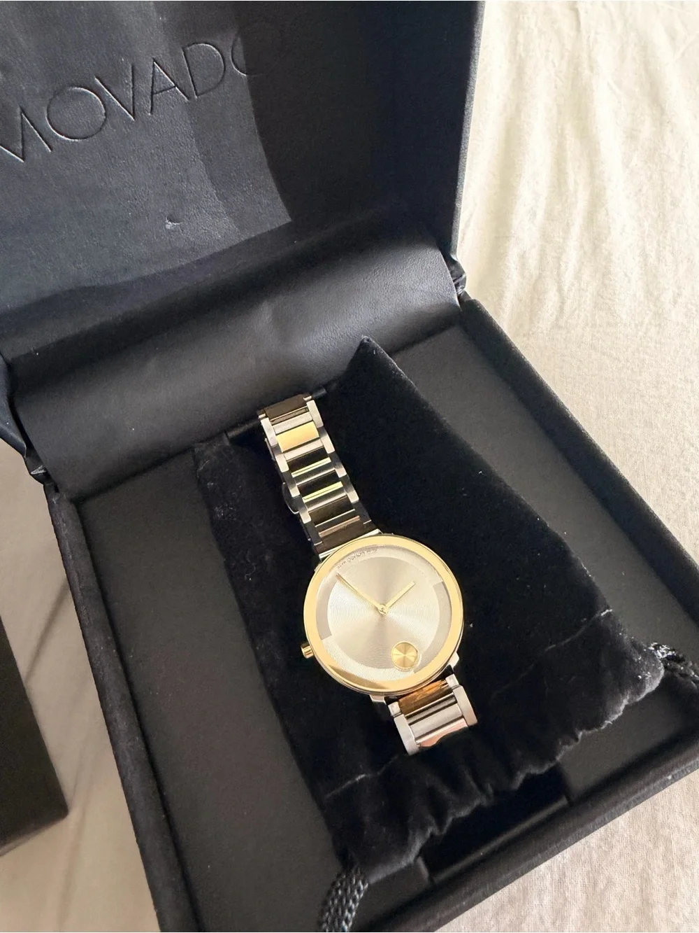 Movado Two-Tone Stainless Steel Watch - Silver & Gold Accents